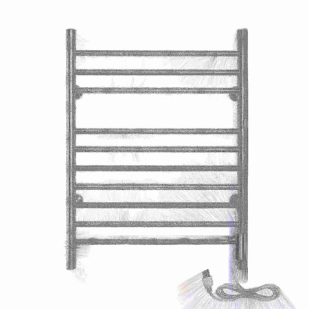WARMLYYOURS Infinity Towel Warmer, Brushed, Dual Connection, 10 Bars TW-F10BS-HP